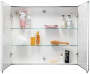 Croydex Finchley Large Double Door Bathroom Cabinet - 670 x