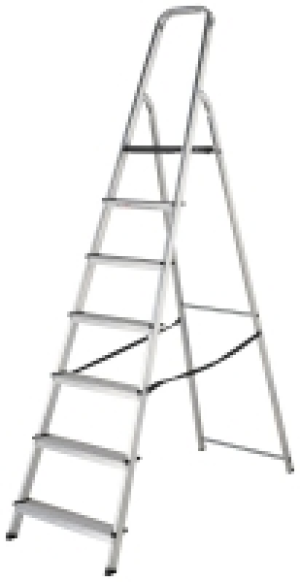 Wickes  Werner High Handrail 7 Tread Aluminium Stepladder