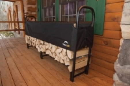 Wickes  ShelterLogic 8 x 2ft Steel Frame Log Rack - Black