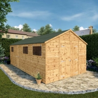 Wickes  Mercia 20 x 10ft Premium Shiplap Apex Workshop Timber Shed