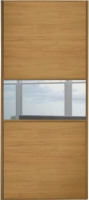 Wickes  Spacepro Sliding Wardrobe Door Fineline Oak Panel & Mirror -