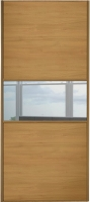 Spacepro Sliding Wardrobe Door Fineline Oak Panel & Mirror -