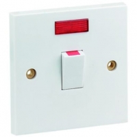 Wickes  Wickes Control Cooker Switch with Neon Indicator - Polished