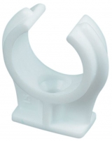 Wickes  Primaflow White Plastic Pipe Clips - 20mm Pack Of 50