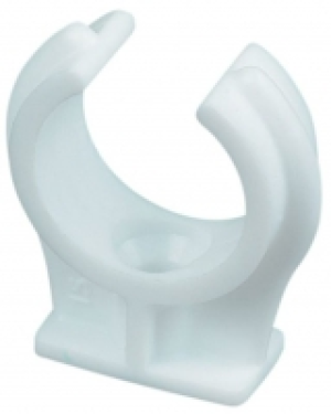 Wickes  Primaflow White Plastic Pipe Clips - 20mm Pack Of 50