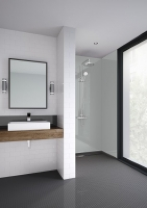 Mermaid Urban Grey Gloss Acrylic 3 Sided Shower Panel Kit -