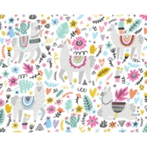 ohpopsi Llama Festival Wall Mural - XL 3.5m (W) x 2.8m (H)