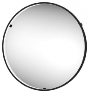 Wickes  Kuto Circular Floating Edge Matt Black Round LED Mirror - 60