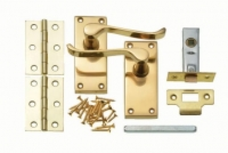 Wickes Paris Victorian Scroll Latch Door Handle Set - Polish