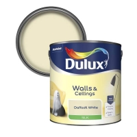 Homebase Dulux Dulux Daffodil White - Silk Emulsion Paint - 2.5L
