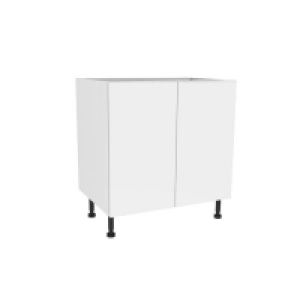 Homebase Yes High Gloss Slab White 800mm Base Unit