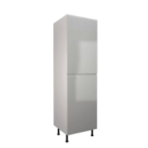 Yes Handleless Grey Gloss 600mm Larder 50:50 Fridge Freezer Unit