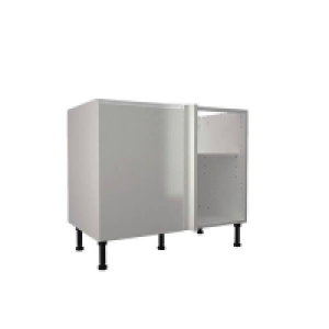 Yes Handleless Grey Gloss 1000mm Corner Base Unit