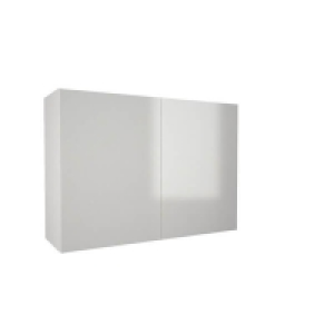 Homebase Yes High Gloss Slab White 1000mm Wall Unit