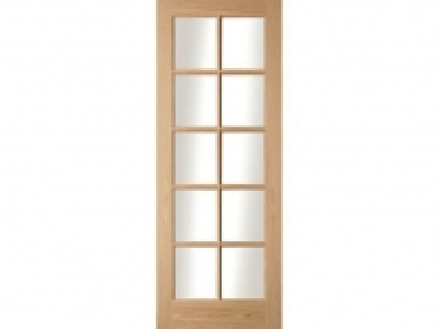 Wickes  Jeld-Wen Oregon 10 Lite Clear Glazed Oak Internal Door - 198