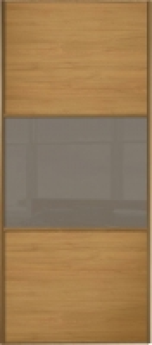 Spacepro Sliding Wardrobe Door Wideline Oak Panel & Cappucci