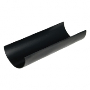 Wickes  FloPlast 112mm Cast Iron Style Round Line Gutter 2m - Black