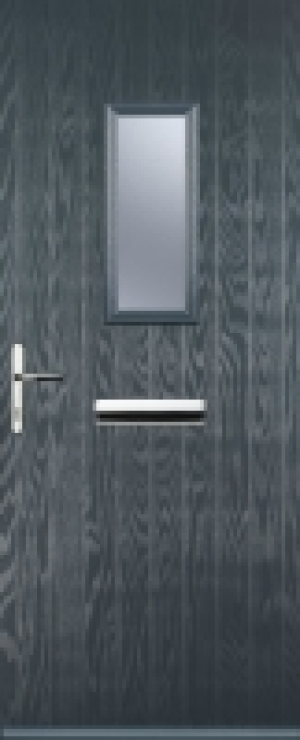 Euramax 1 Square Right Hand Grey Composite Door - 920 x 2100