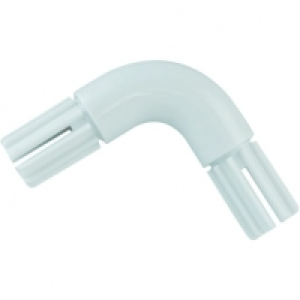 Wickes  Wickes Interior Wardrobe Rail Elbow - 19mm White