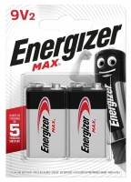 Wickes  Energizer Max 9V Batteries - Pack of 2