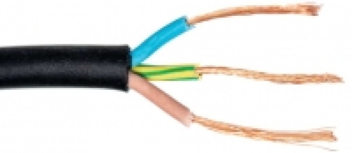 3 Core Pond Flexible Cable 0.75mm² 3183P Black 25m