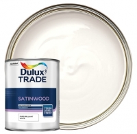 Wickes  Dulux Trade Satinwood Paint - Pure Brilliant White - 1L