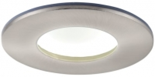 Wickes  Saxby Orbital Plus Anti Glare IP65 Satin Nickel Cool White D