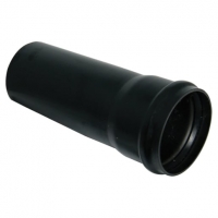 Wickes  FloPlast 110mm Soil Pipe Single Socket 1m - Black