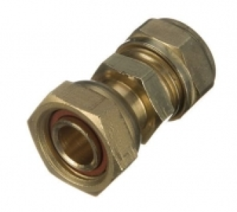 Wickes  Primaflow Brass Compression Straight Tap Connector - 22mm X 