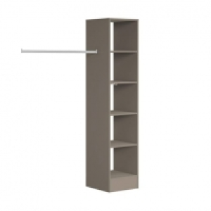 Wickes  Spacepro Wardrobe Storage Kit Tower Unit Stone Grey - 450mm