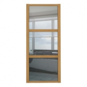 Wickes  Spacepro 3 Panel Shaker Oak Frame Mirror Door - 762mm