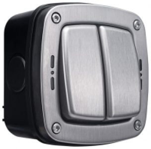 BG Decorative Weatherproof IP66 2 Way 20AX Double Switch