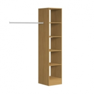 Wickes  Spacepro Wardrobe Storage Kit Tower Unit Oak - 450mm