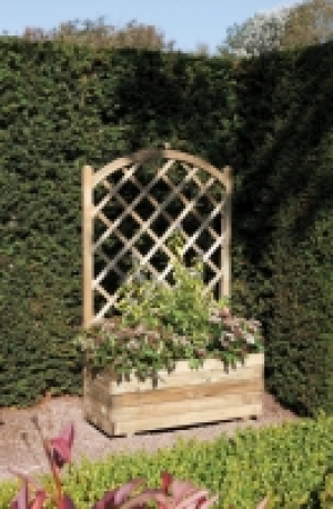 Rowlinson Pressure Treated Rectangular Planter with Lattice
