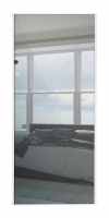 Wickes  Spacepro Sliding Wardrobe Door White Framed Mirror - 2220 x 