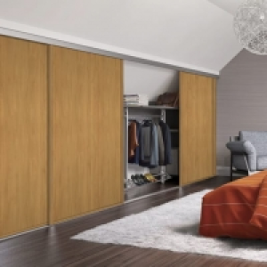 Spacepro Heritage Loft Sliding Door Oak Frame Oak Panel 610m