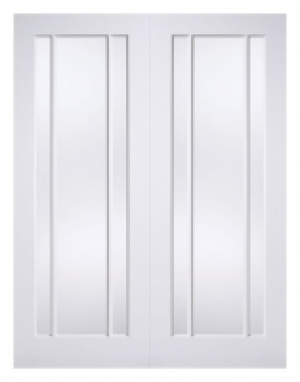 LPD Internal Lincoln Pair Primed White Solid Core Door - 122