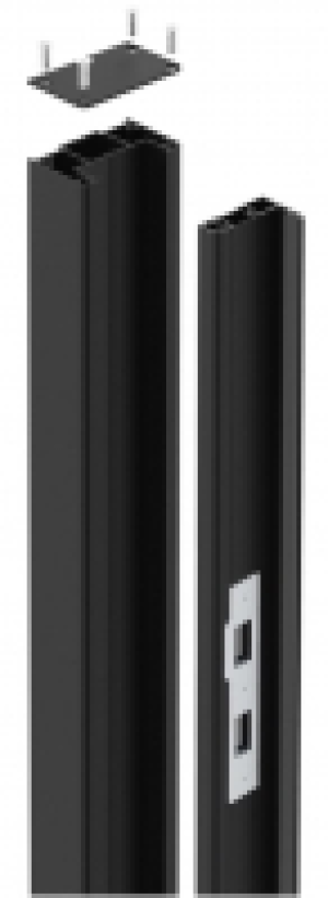 Readymade Black Aluminium Surface/Sunken Pedestrian Gate Rec