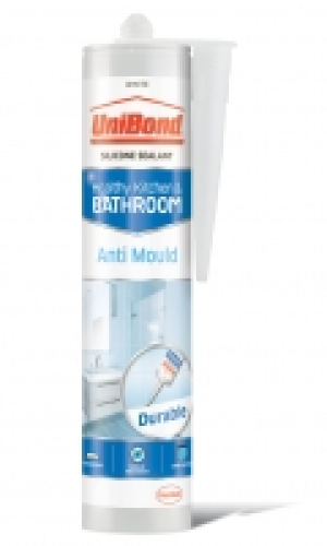 Wickes  UniBond Anti-Mould Kitchen & Bathroom Sealant White - 274g