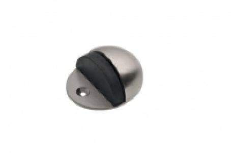 Wickes Floor Mounted Oval Door Stop - Satin Nickel 44mm &pound;3.60
