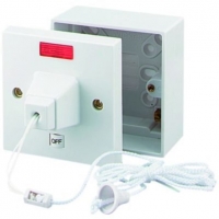 Wickes  Wickes 45 Amp Pull Cord Shower Control & Pattress - Polished