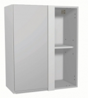 Wickes Madison Grey Gloss Handleless Corner Wall Unit - 600m