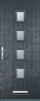 Wickes  Euramax 4 Square Right Hand Grey Composite Door - 920 x 2100