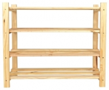 4 Tier Pine Shoe Rack