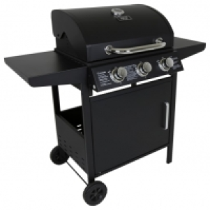 Wickes  Charles Bentley 3 Burner Gas BBQ - Black