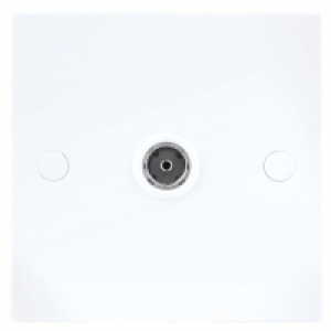 BG Single TV Coaxial Aerial Outlet Socket - White