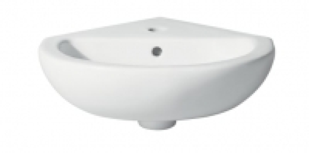 Wickes  Wickes Newport 1 Tap Hole Corner Basin - 450mm