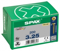 Wickes  Spax Pz Countersunk Yellox Screws - 3x25mm Pack Of 200
