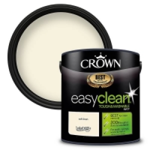 Homebase Water Based Crown Easyclean 200 Soft Linen Matt Paint - 2.5L