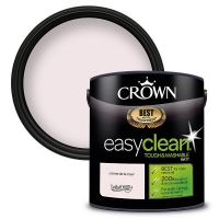 Homebase Water Based Crown Easyclean 200 Creme De La Rose Matt Paint - 2.5L